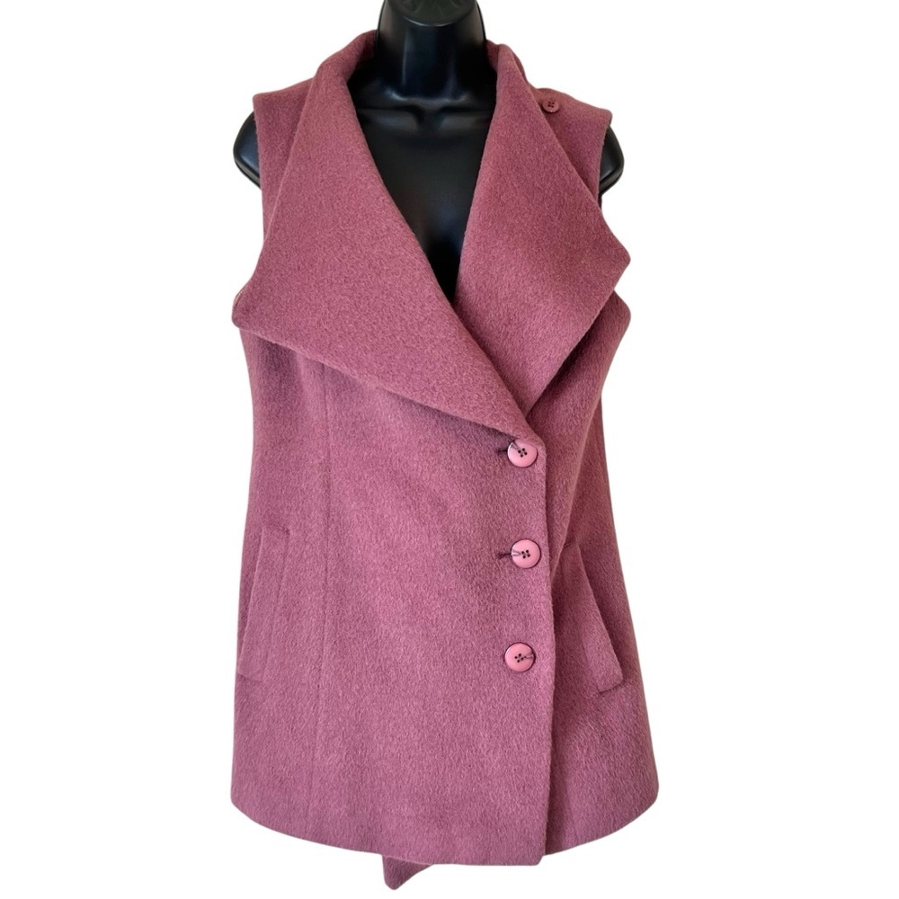 Incalpaca TPX Alpaca Wool Shawl Collar Mulberry Vest